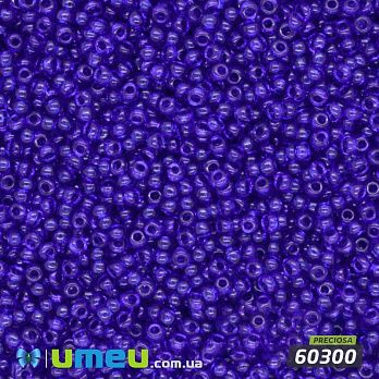 Бисер чешский 15/0, №60300, Синий, Прозрачный (BIS-031292)