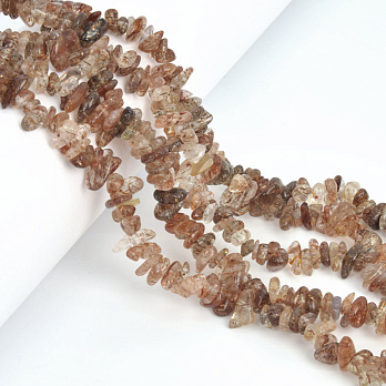 Бусины (скол) Кварц рутиловый, Натур. камень, 5-10 мм, 38-39 см (BUS-058182)