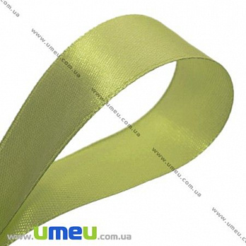 Атласная лента, 25 мм, Оливковая (LEN-017542)
