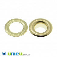 Люверс металевий, 15 мм, Золото (SEW-040178)