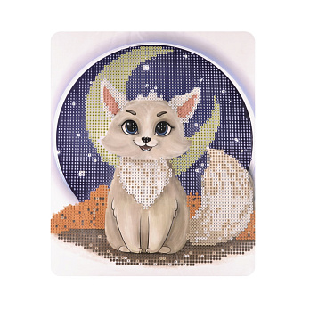 Набор алмазной живописи на картоне 25х21 см, Котик-муркотик (SXM-056409)