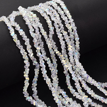 Намистини скляні скол (крихта), 2,5 мм, Білі АВ (BUS-052153)