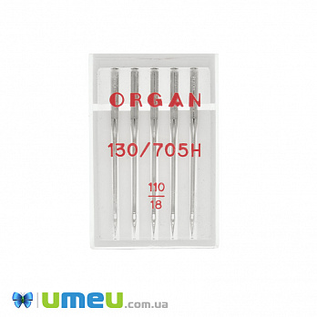 Голки ORGAN UNIVERSAL №110/18 для побутових швейних машин, 5 шт (SEW-043738)