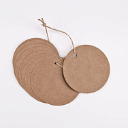 Бірки для подарунків, Кругла, 50 мм, Крафт (UPK-056664)