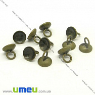 Тримач для скляної колби, 6х6 мм, Антична бронза (DIF-006737)