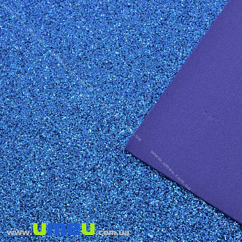 Фоаміран гліттерний (Китай), 20х30 см, Синій (FOM-034576)