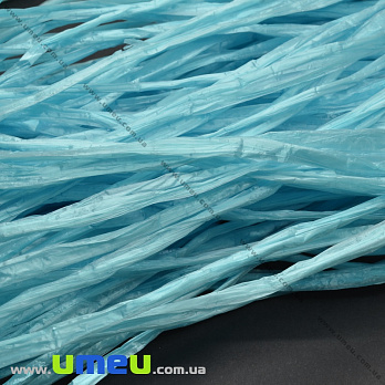 Рафія 10 мм, Блакитна глянцева (KNT-037321)