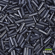 Бисер чешский Стеклярус 3, №49102, Мокрый асфальт, 7 мм (BIS-062368)
