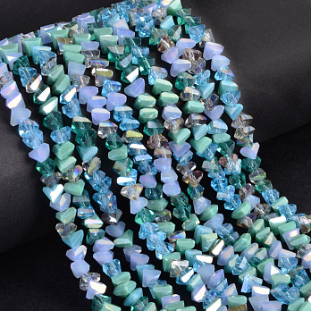 Намистини скляні скол (крихта), 6 мм, Блакитні (BUS-044143)