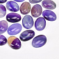 Кабошон нат. камень Агат фиолетовый, Овал, 18х13 мм (KAB-012624)