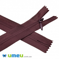 Блискавка (змійка) потайна нероз'ємна, 50 см, Тип 3, Бордова (ZIP-037399)