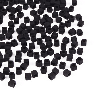 Бисер японский Miyuki Cubes SB18-401F, 1,8 мм, Черный матовый (BIS-055959)