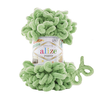 Пряжа Alize Puffy 100 г, 9,2 м, Салатовая 103 (YAR-060744)