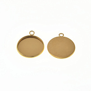 Основа круглая из нерж. стали, 23,5х20 мм, 18 мм, Золото (STL-059478)