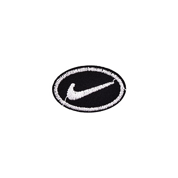 Термоаплікація Nike, 3х2 см, Чорно-біла (APL-053389)