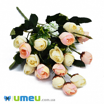 Букет камелії, 33 см, Персиковий (DIF-048337)