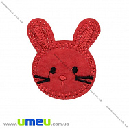Термоаплікація дитяча Зайчик, 4,5х4 см, Червона (APL-022279)