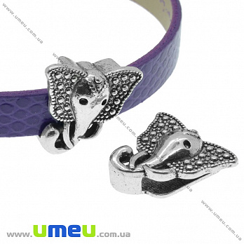 Бусина мет. Слон, 17х16 мм, Античное серебро (BUS-036244)