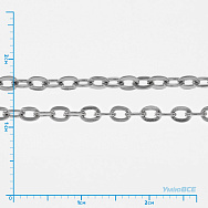 Цепь, Темное серебро, 3х2,2 мм (ZEP-003009)