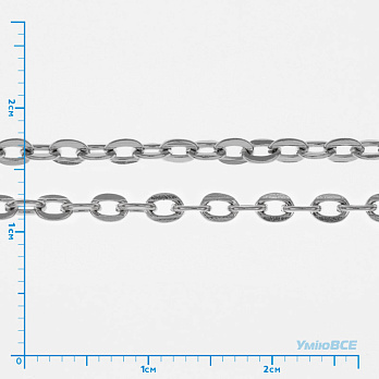 Цепь, Темное серебро, 3х2,2 мм (ZEP-003009)