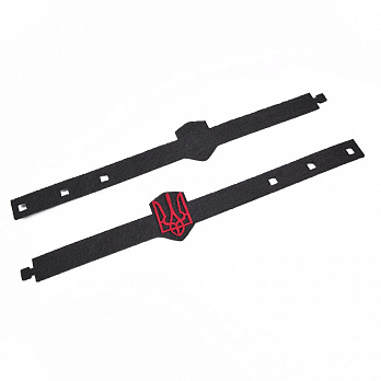 Декоративний виріб із фетру Браслет "Трезуб", 23х3,5 см, Чорний (FLT-051587)