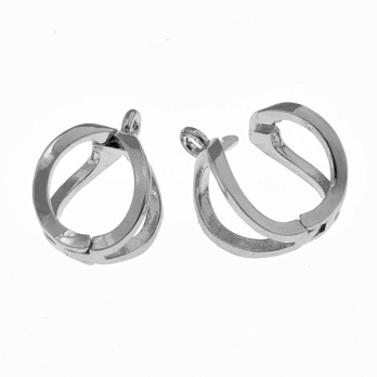 Бейл знімний, 14х10х9 мм, Латунь з покриттям Родій (OSN-058466)