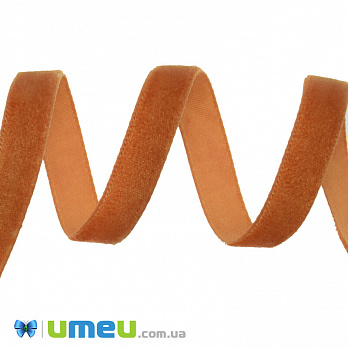 Лента бархатная, 10 мм, Кирпичная (LEN-042174)