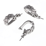 Бейл знімний зі штифтом, 18 мм, Латунь з покриттям Родій (OSN-055370)