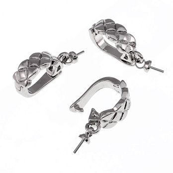 Бейл знімний зі штифтом, 18 мм, Латунь з покриттям Родій (OSN-055370)