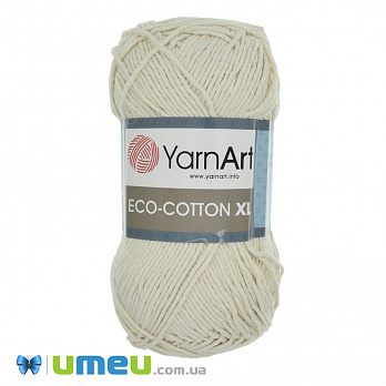 Пряжа YarnArt Eco-cotton XL 200 г, 220 м, Кремовая 762 (YAR-038385)
