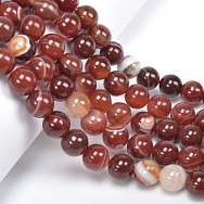 Бусины Агат красный, Натур. камень, 10 мм, Круглые, 19 см (BUS-060725)
