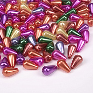 Намистини пластикові Крапля Перли, 10х6 мм, Мікс (BUS-055003)