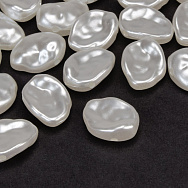 Намистини пластикові, Імітація барокових перлів, 15,5х12х5,5 мм, Молочні (BUS-059870)