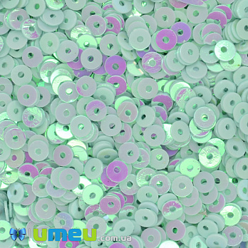 Пайетки Индия круглые плоские, 4 мм, Мятные АВ (PAI-041805)
