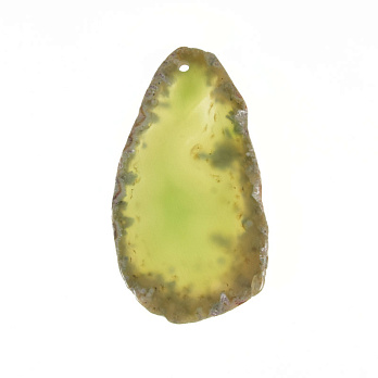 Срез Агата, Зеленый, 68х37 мм (POD-022110)
