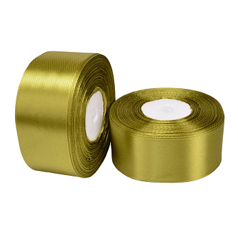 Атласная лента, 40 мм, Оливковая (LEN-054613)