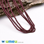 Бусины чешское стекло Preciosa Жемчуг 2 мм 70020M, Бургунди матовые (BUS-049371)