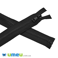 Молния тракторная Лаковая разъемная 90 см, Тип 5, Черная (ZIP-060385)