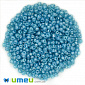 Бисер китайский крупный, 6/0, Голубой глазурированый, 4 мм (BIS-037725)
