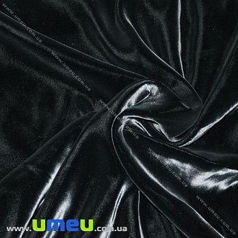 Оксамит італійський шовковий, Ширина 20 см, Чорний (TKN-036627)