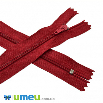 Блискавка спіральна нероз'ємна, 18 см, Тип 3, Червона (ZIP-045092)