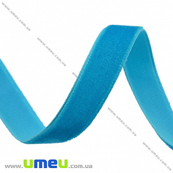 Лента бархатная, 10 мм, Голубая (LEN-016634)