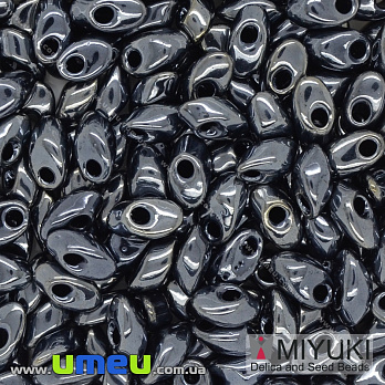 Бісер японський Miyuki LMA №464, 4х7 мм, Гематит (BIS-036732)