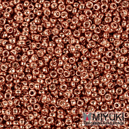 Бісер японський Miyuki круглий RR 15/0 №4207, Duracoat Galvanized, Мідний світлий (BIS-053192)