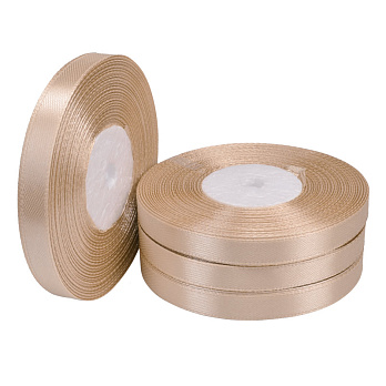 Атласна стрічка, 10 мм, Бежева (LEN-052753)