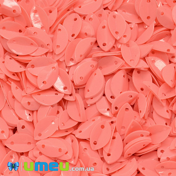 Паєтки Індія човник, 9х6 мм, Коралові (PAI-037988)