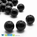 Бусины пластиковые Круглые, 20 мм, Черные (BUS-001786)