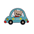 Термоаппликация детская Машинка, 7х4,5 см, Бирюзовая (APL-055064)