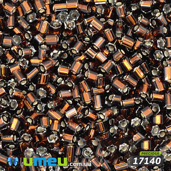 Бісер чеський Рубка 10/0, №17140, Коричневий темний блискучий (BIS-019535)