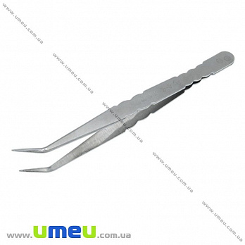 Пинцет бижутерный загнутый из нержавеющей стали, 13,5 cм (INS-014194)
